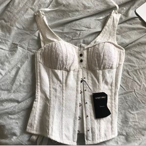 NWT white eyelet corset 🤍